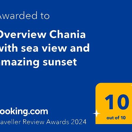 Overview Chania With Sea View And Amazing Sunset Eksteriør bilde
